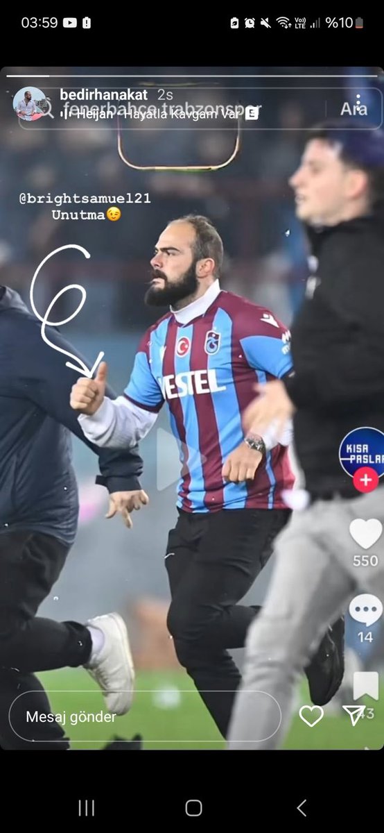 Osayi Samuel’e vurduğunu kişisel hesabından paylaşan saldırgan, Ali Yerlikaya’nın 12 kişilik gözaltı listesinde adı olmayan Bedirhan Akat. Yetkililerin harekete geçmesi bekleniyor.