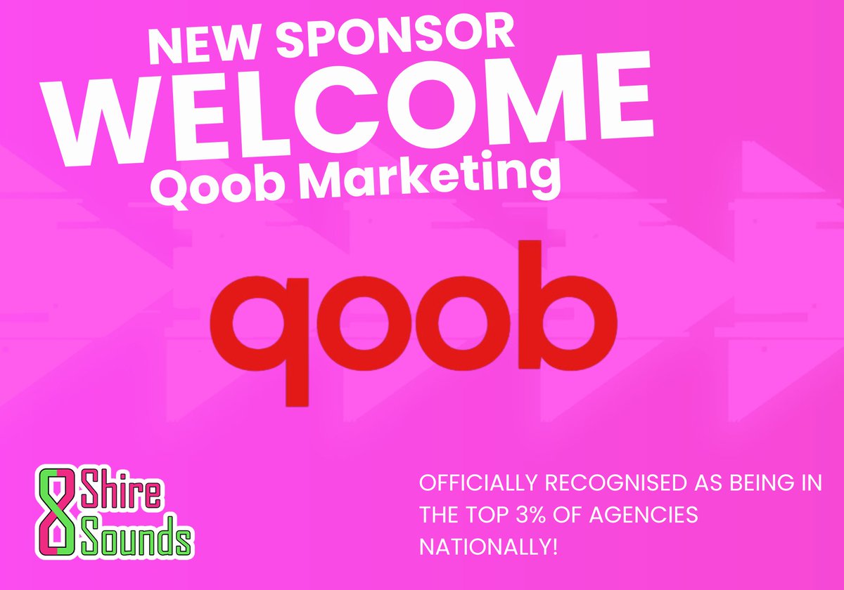 We're pleased to welcome Qoob Digital Marketing Agency to the Shire Sounds Radio Sponsorship Family! For more information, visit their social media or website at qoob.agency #Advertise #Sponsorship #Qoob #EmpoweringGreatMarketing