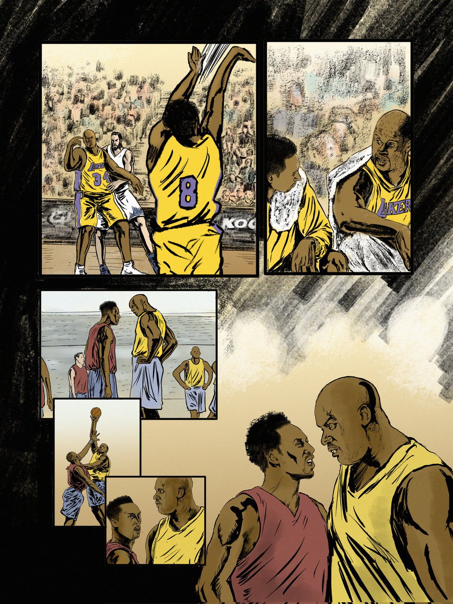 Page for a German magazine about NBA #comics #art #basketball #nba    #artist #drawing