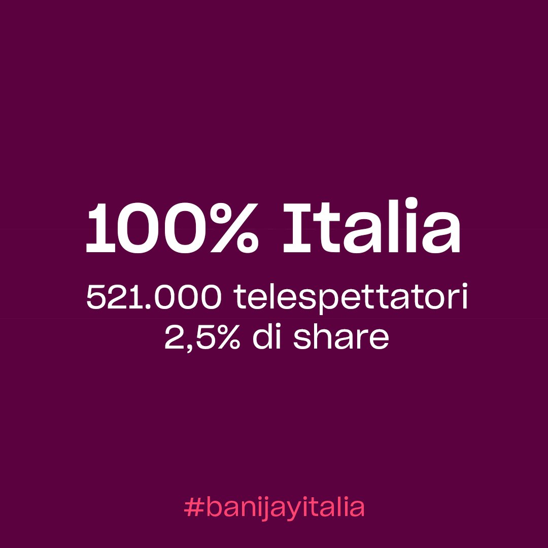 BanijayItalia tweet picture