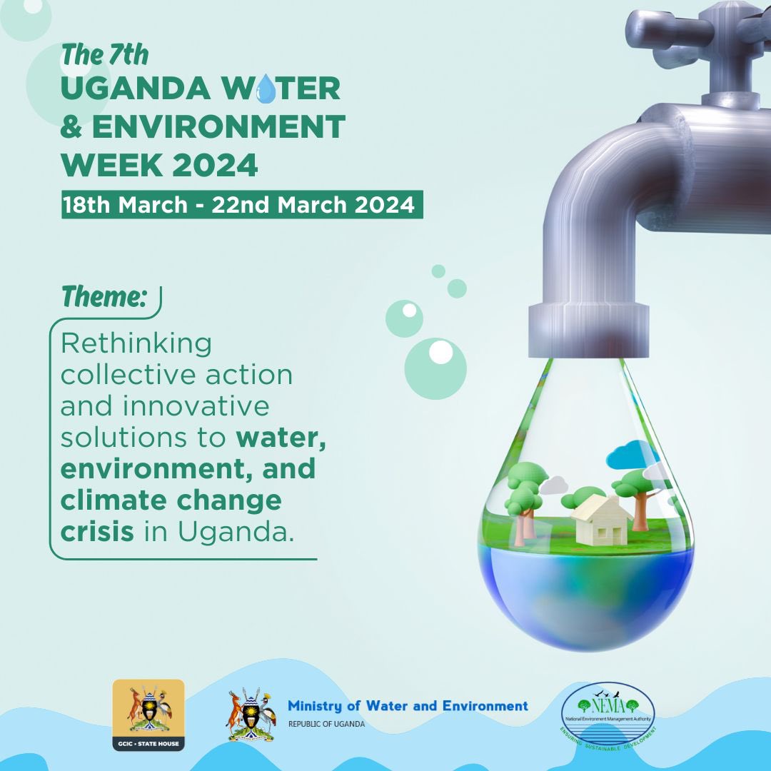 The 7th Uganda Water & Environment Week 2024 (18th-22nd March) is being held under the theme “Rethinking collective action and innovative solutions to water, environment, and climate change crisis in Uganda.” #OpenGovUg #UWEWK24