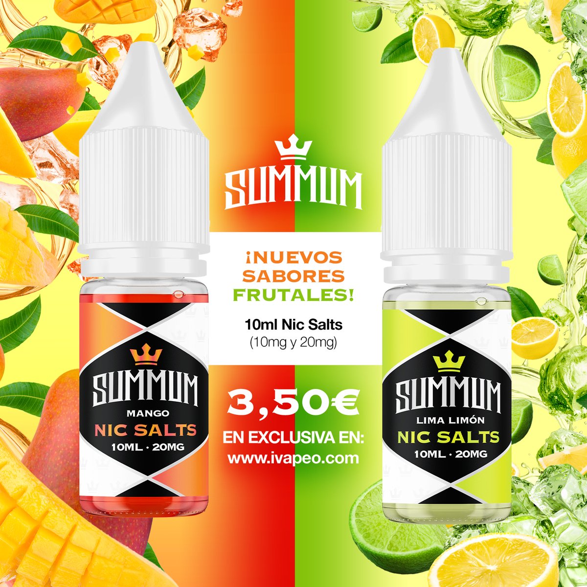 ¡Hey Vapers!

¡Revoluciona tu vapeo con Summum! 🌟 Nuevos sabores Lima Limón 🍋 y Mango 🥭 listos para llevar tus sentidos a un paraíso de sabor. ¿Frescura cítrica o dulce escape tropical? ¡Prepárate para una experiencia incomparable!
#ivapeo #vapelife #FelizLunes #CostadeMarfil