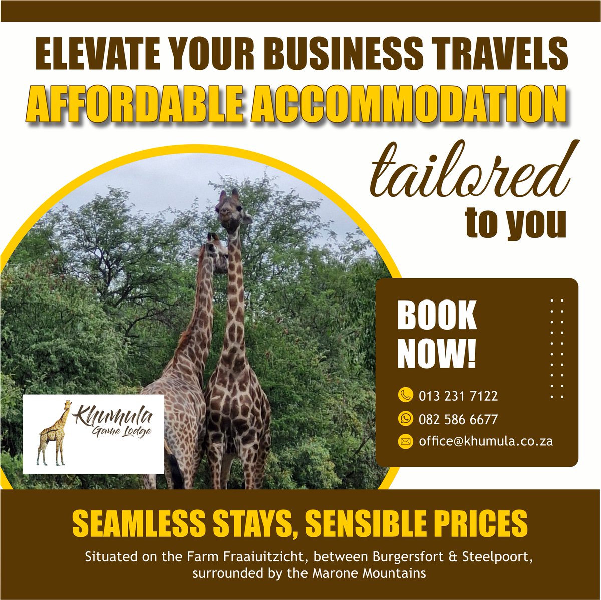 KhumulaL's tweet photo. Affordable Accommodation! 
Business Travelers &amp; Reps, affordable accommodations, delicious meals, and uninterrupted stays. Book now for a seamless experience! 
#khumulagamelodge #lodges #lodge #nature #hotels #resorts #countryside #travel #businessaccommodation https://t.co/F35eoXFy6q