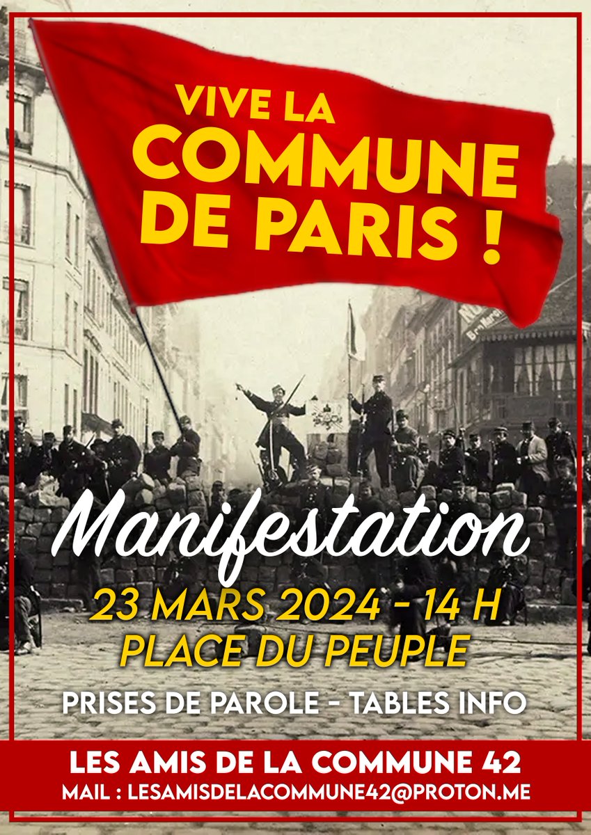 JR_EF_'s tweet photo. Nous soutenons l'appel à célébrer la Commune de Paris à Saint-Etienne ! https://t.co/uCJJZRfCFI