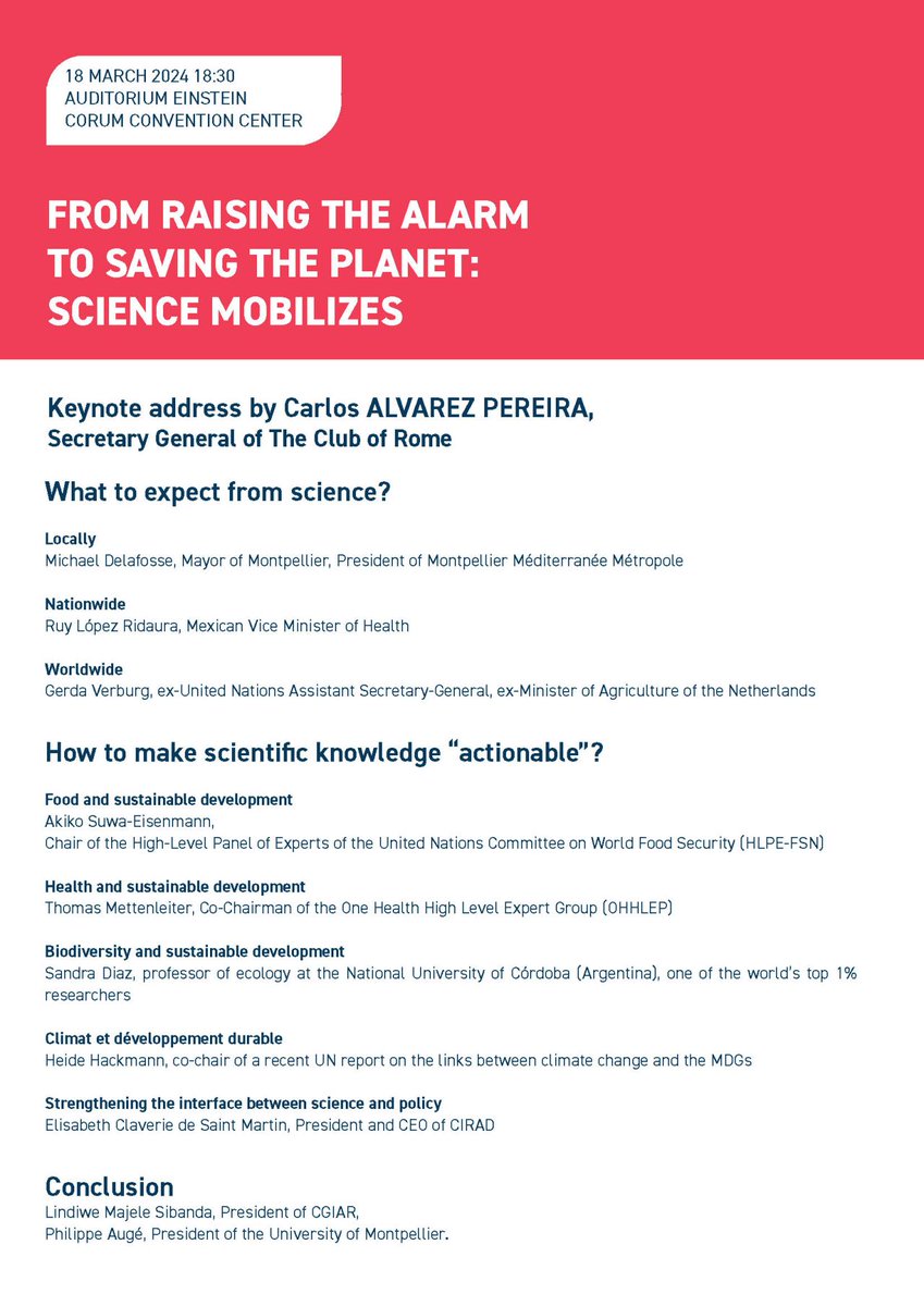 From raising the alarm to saving the planet💡 What can we expect from science and how do we make scientific knowledge actionable? 🗓️Join us at 6.30pm (GMT+1) today for an online conference to discuss pathways to effectively pool the collective intelligence of major assessment…