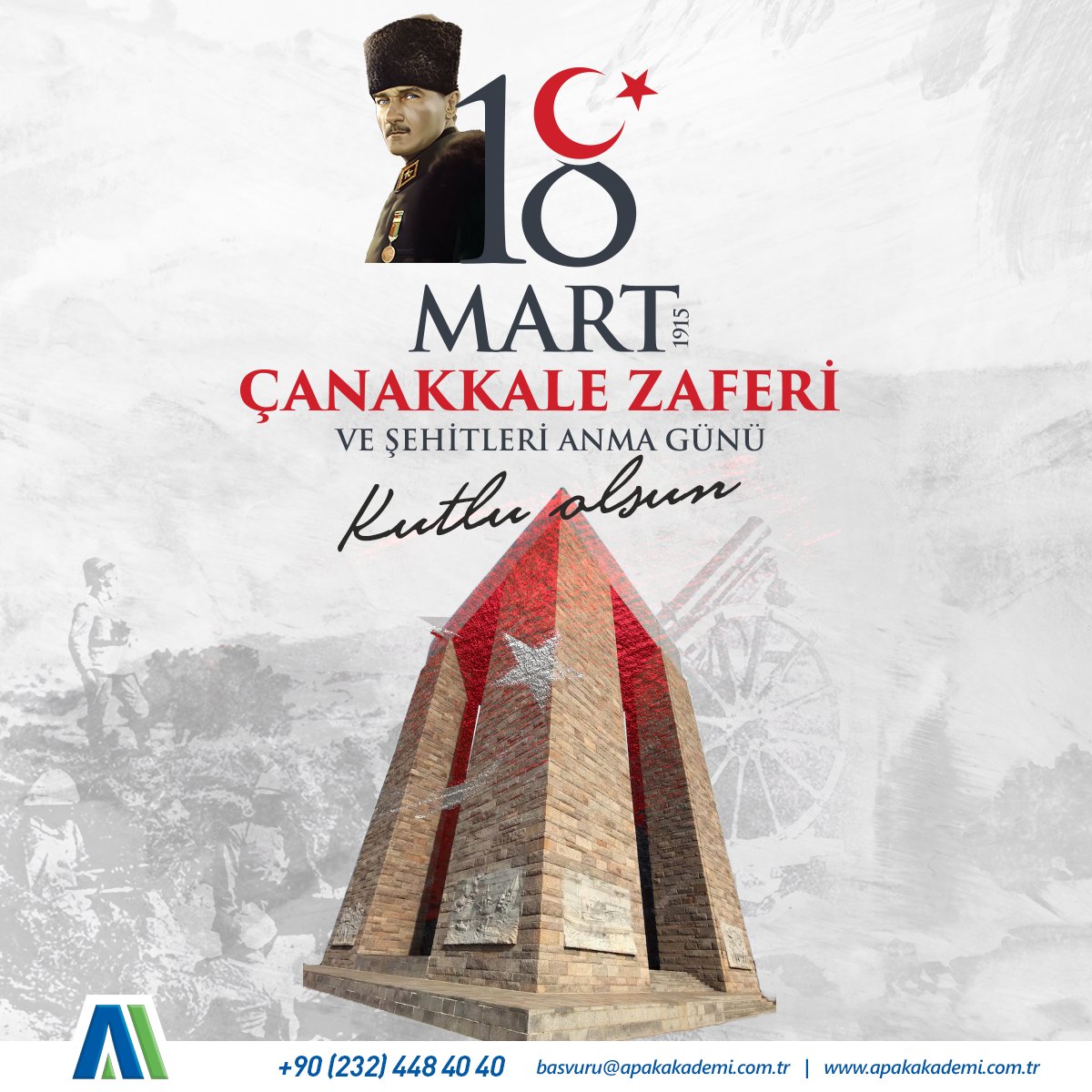 Tarihimizin donum noktalarından biri olan Çanakkale Zaferi’nin 109. yıl dönümünde, basta ulu önderimiz Mustafa Kemal Atatürk olmak üzere, kahramanlık destanı yazan tüm şehit ve gazilerimizi rahmet, minnet ve şükranla anıyoruz.
#18mart #çanakkalegeçilmez #18martçanakkalezaferinin