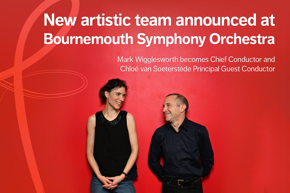 Just announced: Mark Wigglesworth to become our next Chief Conductor and Chloé van Soeterstède our Principal Guest Conductor. Read in full 👉 bsolive.com/press-releases… @IntermusicaLtd @ace_southwest @CVansoeterstede @ace_national [📸Mark Allan]