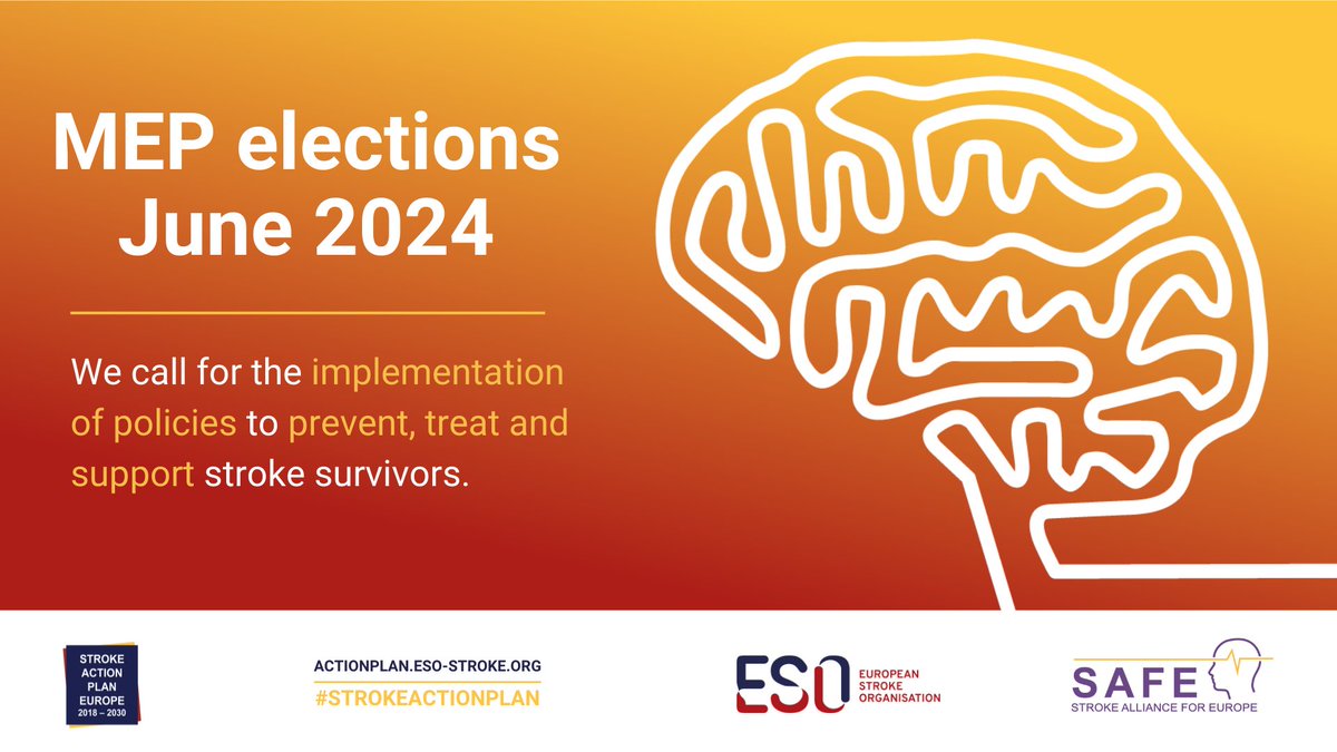Launching our 2024 MEP election manifesto with @ESOstroke. We call on @Europarl_EN policymakers to prioritise stroke in health policies, to support member states to develop national stroke plans and lead research into the under-examined areas of stroke. bit.ly/3wQjoZl