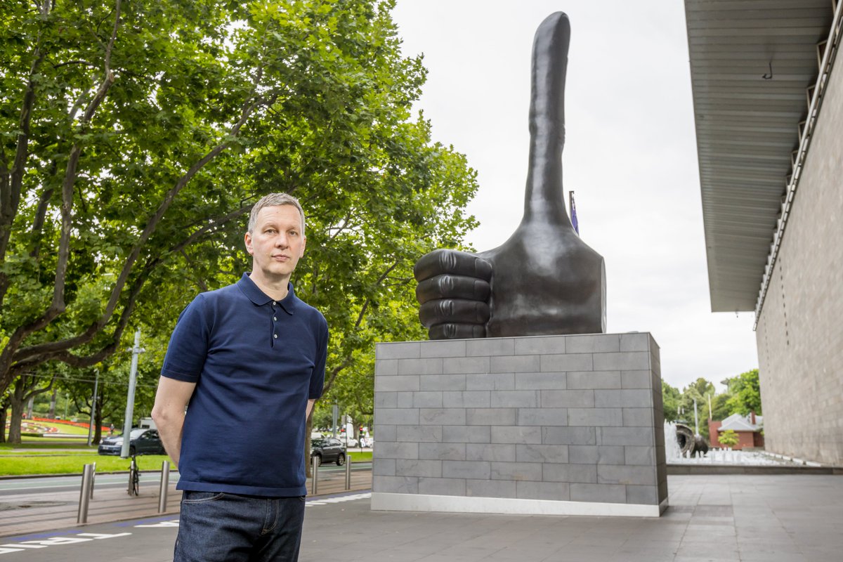 👍'I am delighted that Really Good has found a permanent home in Australia.' – @davidshrigley. We are pleased to announce that @NGVMelbourne has acquired David Shrigley's seven metre sculpture. Photo: Tim Carrafa