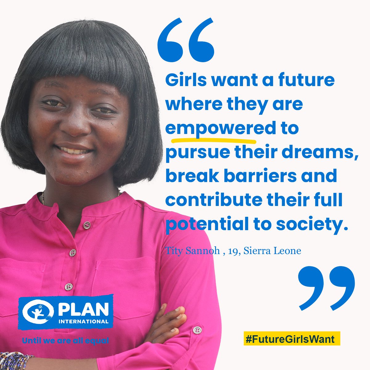 ✨This is the #futuregirlswant From Sierra Leone - Meet Tity Sannoh- A 19 years old who's an advocate and sexual reproductive health and rights activist. Tity wants a world where girls are empowered, have equal opportunities to break barriers in society.#WomensMonth2024 #SRHR