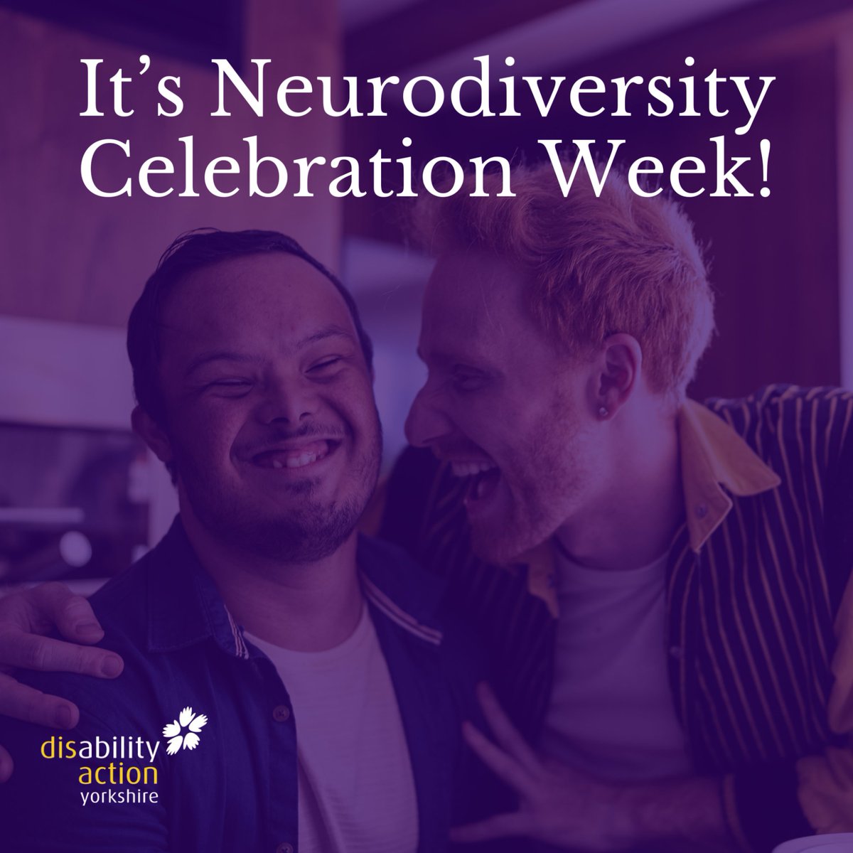 It’s officially neurodiversity celebration week! This week is all about recognising and celebrating the strengths of people who are neurodiverse. So join us in the fight for a more accepting, inclusive, and equal society for neurodiverse people. #DAY #DisabilityActionYorkshire