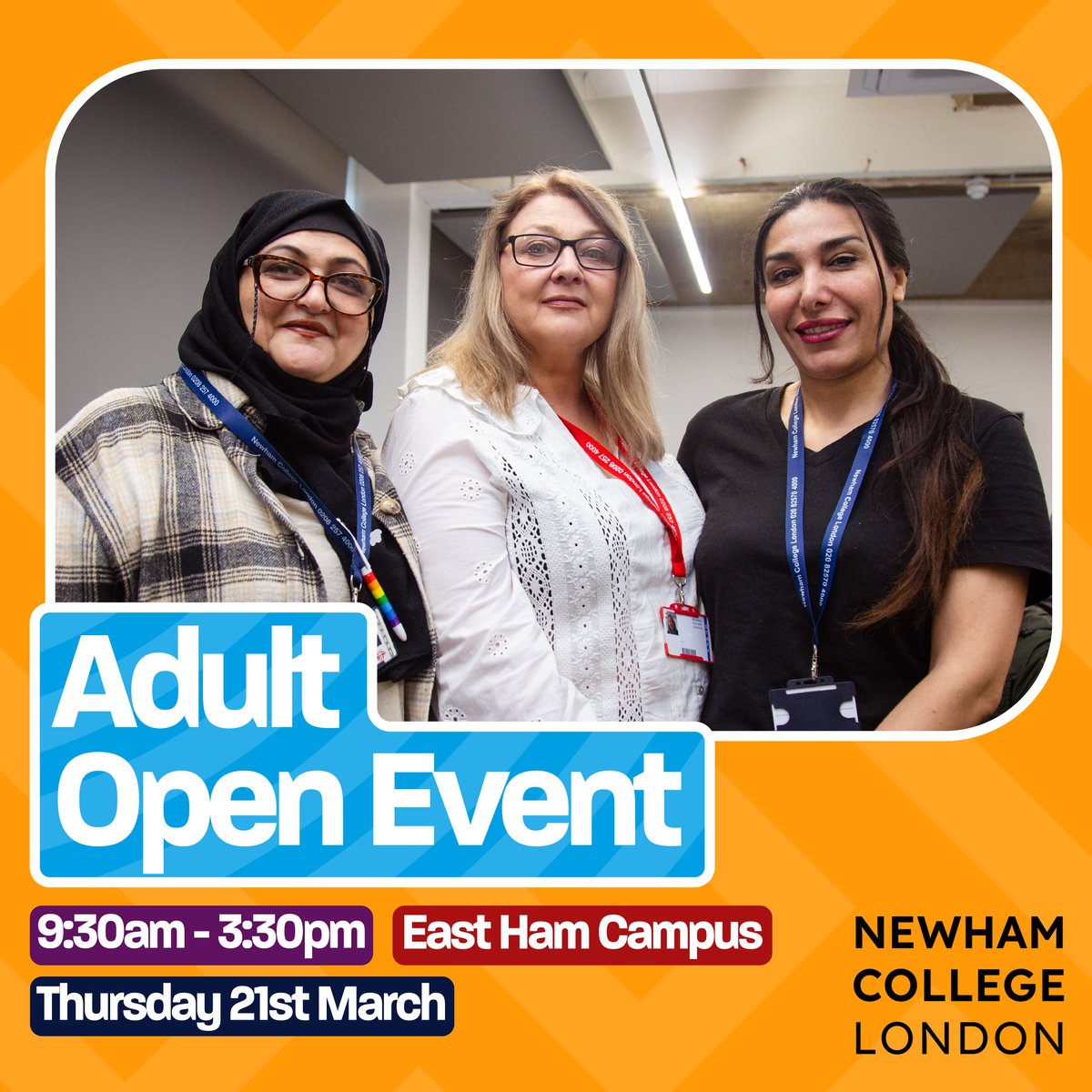Adult Open Day this Thursday! If you are 19+, join us at our adult open event and discover the diverse range of courses and programs available to adult learners at Newham College! Sign up to one of our sessions here - newham.ac.uk/open-events-at…