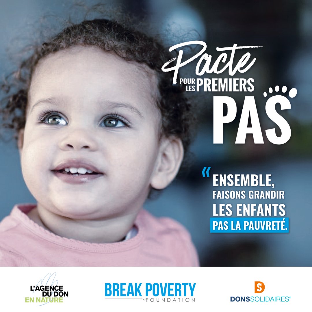 👶A l’occasion de la Semaine de la Petite Enfance, nous sommes très heureux d’annoncer le lancement officiel de l’opération Pacte Pour Les Premiers Pas ! Cette opération est coordonnée par 3 associations de solidarité : Break Poverty Foundation, @ADN_france et @DonsSolidaires