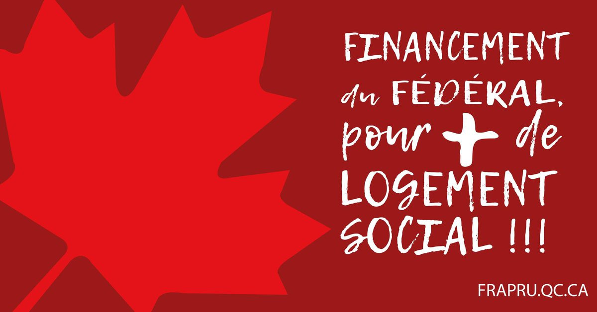 🇨🇦Ottawa pourrait jouer un rôle majeur pour sortir les locataires de la crise du logement en y consacrant les milliards $ de sa Stratégie.  Rassemblement devant la Conférence nationale sur le logement à Ottawa ce midi. 
Médias: frapru.qc.ca/rassemblement-… frapru.qc.ca/rassemblement-…