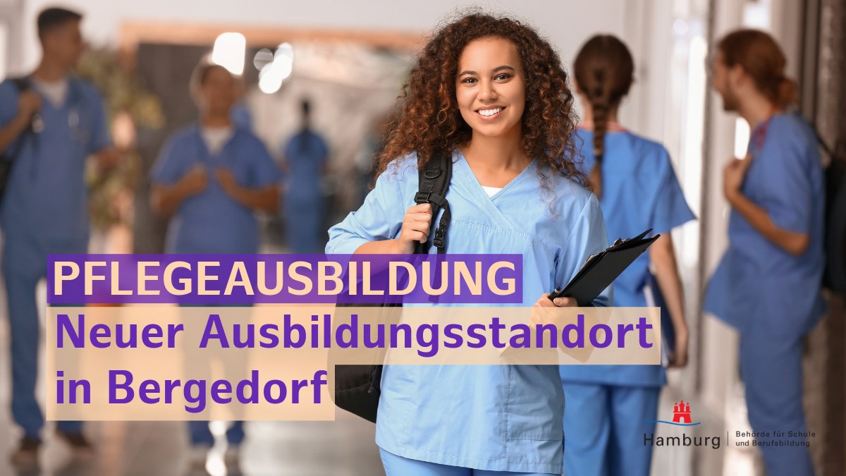 👨‍⚕️ Neuer Lernstandort: Ab 1.8. wird die Berufl. #Schule 07 in Kooperation mit dem Hamburger Institut für Berufliche #Bildung (HIBB) & der BG Klinikum #Hamburg gGmbH (BGKH) zur Drehscheibe für generalistische #Pflegeausbildung mit modernem Simulationslabor: hamburg.de/bsb/pressemitt…