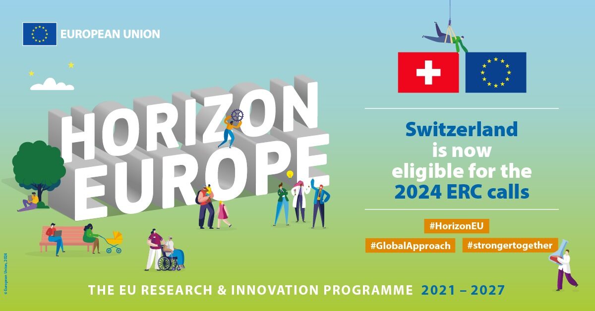 Delighted that 🇨🇭 entities can now apply to @ERC_Research 2024 calls as we enter official negotiations for Swiss association to #HorizonEU & #EURATOM Research & Training programme! More info 👉europa.eu/!qTwrgK