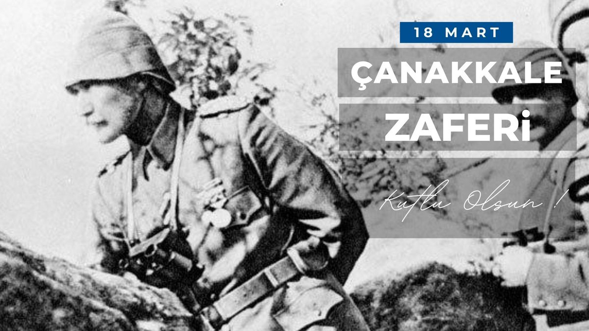 Başta Ulu Önder Mustafa Kemal Atatürk olmak üzere tüm şehitlerimizi saygıyla, minnetle ve rahmetle anıyoruz. 18 Mart Çanakkale Zaferinin 109. Yılı kutlu olsun! #18martçanakkalezaferi #çanakkalegeçilmez🇹🇷