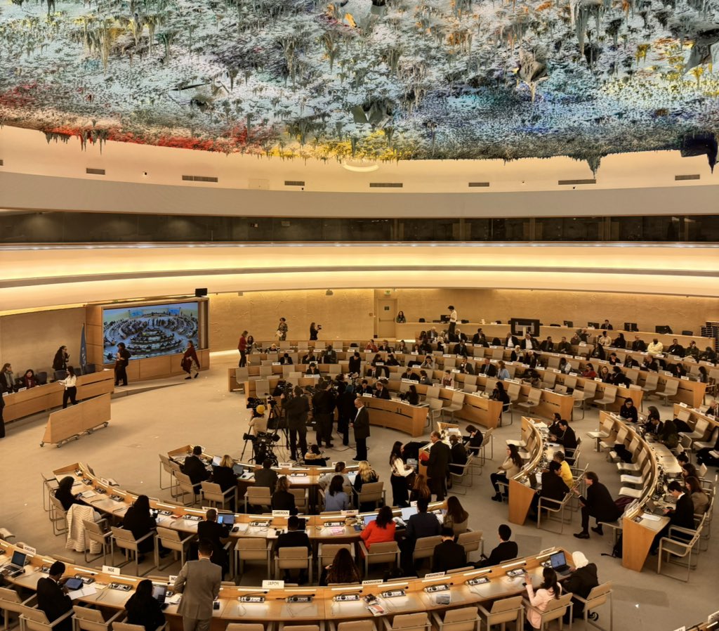 At #HRC55 FFM #Iran state that their findings show that the death of #MahsaAmini was unlawful and that the State is responsible. They establish that events that unfolded following the killing may amount to crimes against humanity of murder, torture, rape and gender persecution