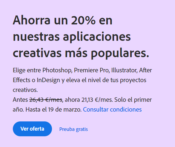pasier's tweet photo. Recuerda activar tu "Preuba" gratis.

@AdobeES @Adobe 

(Acepto vales de descuento para le plan anual, ¿eh?)

https://t.co/WQB2NYhzib https://t.co/7IaRHQO4rK