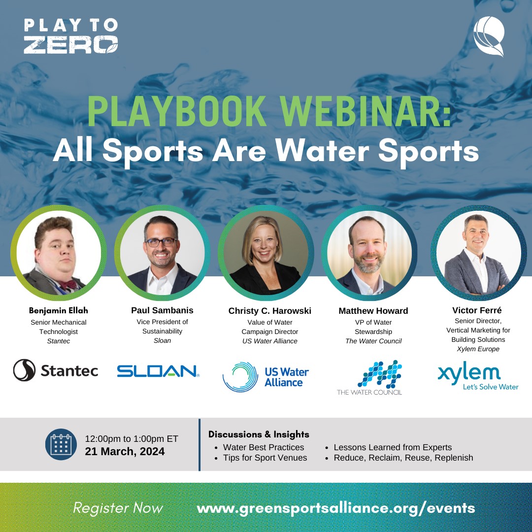 Xylem's tweet image. --All Sports Are Water Sports Playbook webinar this Thursday-- 🏅💧 

Lessons learned and practical approaches to reduction, reclamation, #waterreuse, replenishment for #sportsvenues to become driving forces for #waterprotection and restoration. Register: ow.ly/NiaI50QLE48