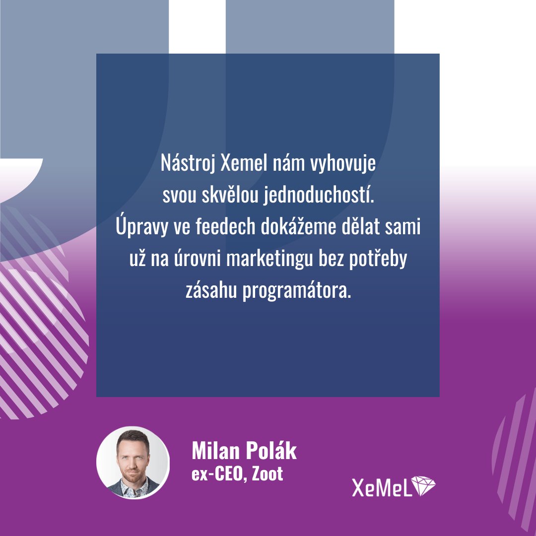 Našim partnerem je Zoot již od roku 2020. Přes Xemel je Zoot produktově napojen na 9 platforem ve 3 různých zemích.🌎
Aby se na Zoot marketplace mohli snadno napojit i ostatní e-shopy, vytvořili jsme v Xemelu speciální Zoot feed.🛒Ten umožňuje rychlé propojení a inzerování.🚀