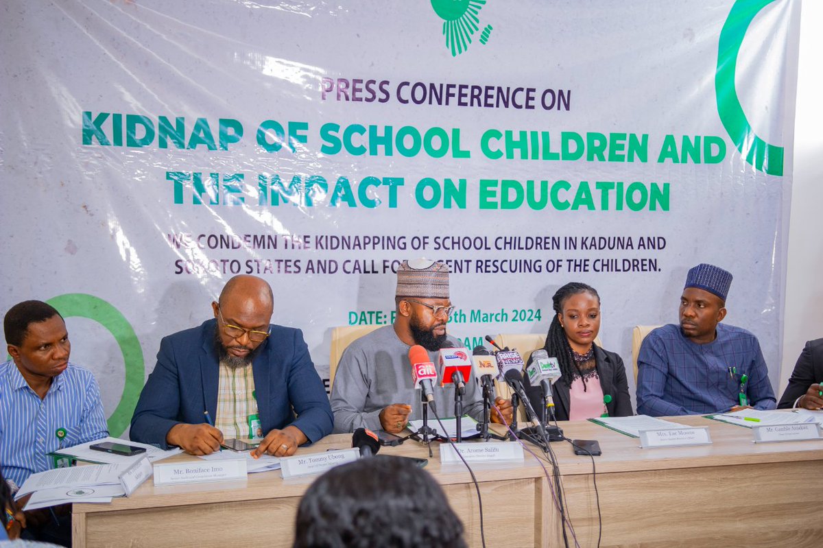 Last week AYGF held a press conference to condemn the recent kidnappings of school children in Nigeria. The Executive Director, Dr. Arome Salifu @AromeSalifu_ , expressed disappointment at the spate of insecurity in the nation especially as it affects school children.