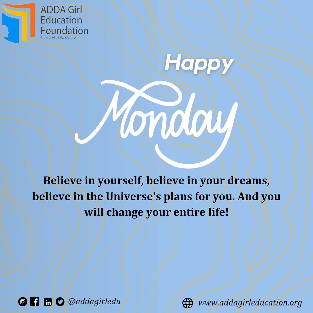 addagirledu's tweet photo. "✨ Believe in yourself, because you are capable of achieving anything your heart desires. Trust in your dreams, for they are the roadmap to your destiny. And have faith in the Universe's plans  💫 #BelieveInYourself  #MotivationMonday #EducateTheGirlChild  #EducationInGombe https://t.co/UpudyWdcj0