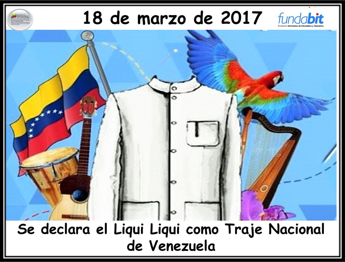 #18Mar #MáximaFelicidadSocial Resaltando nuestro Traje Nacional. @NicolasMaduro @MPPEDUCACION @_LaAvanzadora @Fundabit_ @leivi24 @EleamerAbdala @Dimary08 @NubcelinS