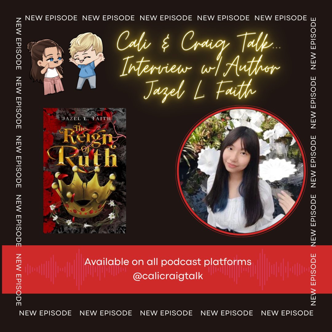 New episode of @CaliCraigtalk now available! Besties @cali_kitsu & @Cameron_D_James interview @DeepHeartsYA author Jazel L. Faith. Jazel is only 17, and has already had one book published with @deepheartsya! deepheartsya.com/jazel-l-faith/ Listen: tr.ee/soCXO1KKeY #podcast