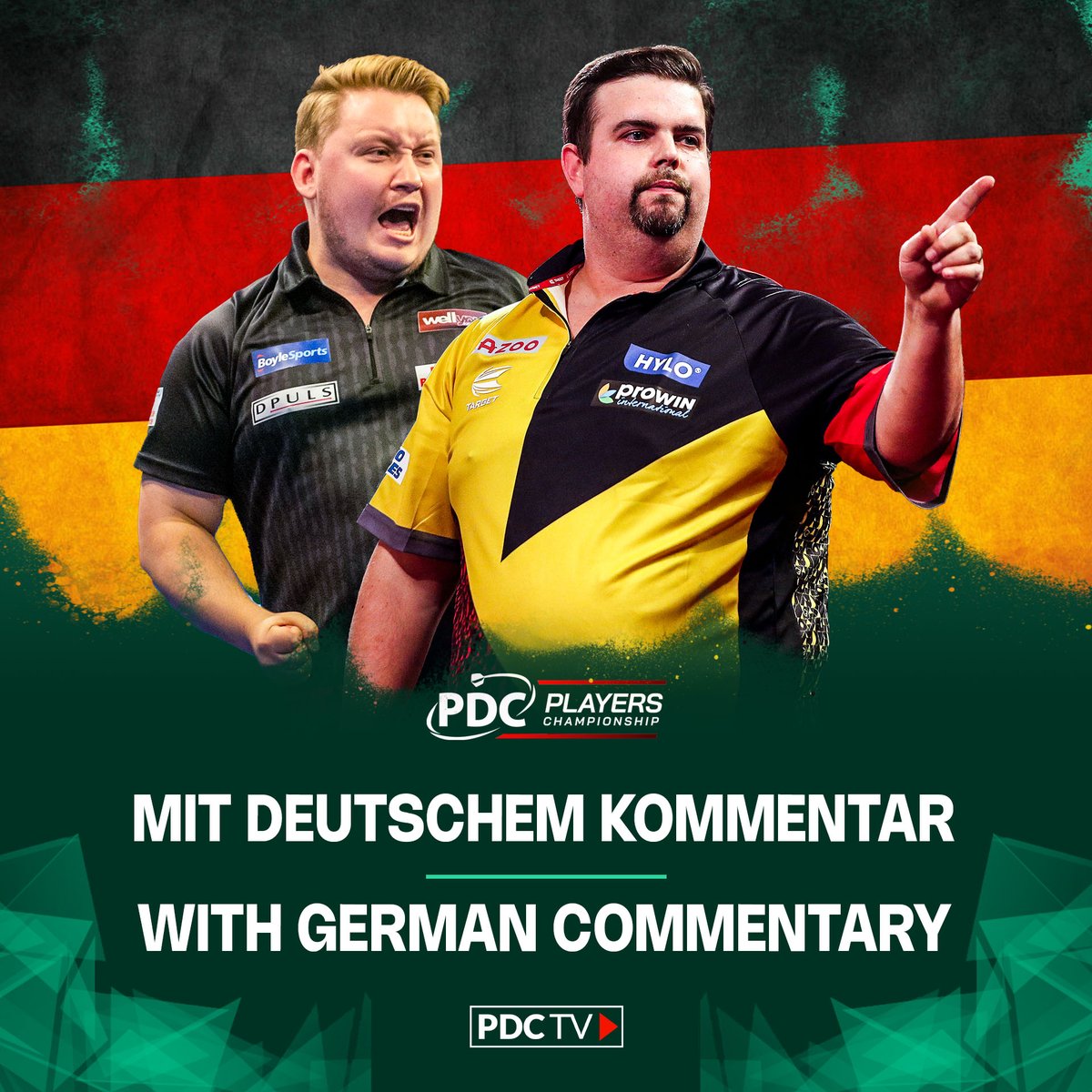 Players Championship 5&6 will feature German Commentary on PDCTV Get yourself an event pass 🎫 bit.ly/PLD24Live