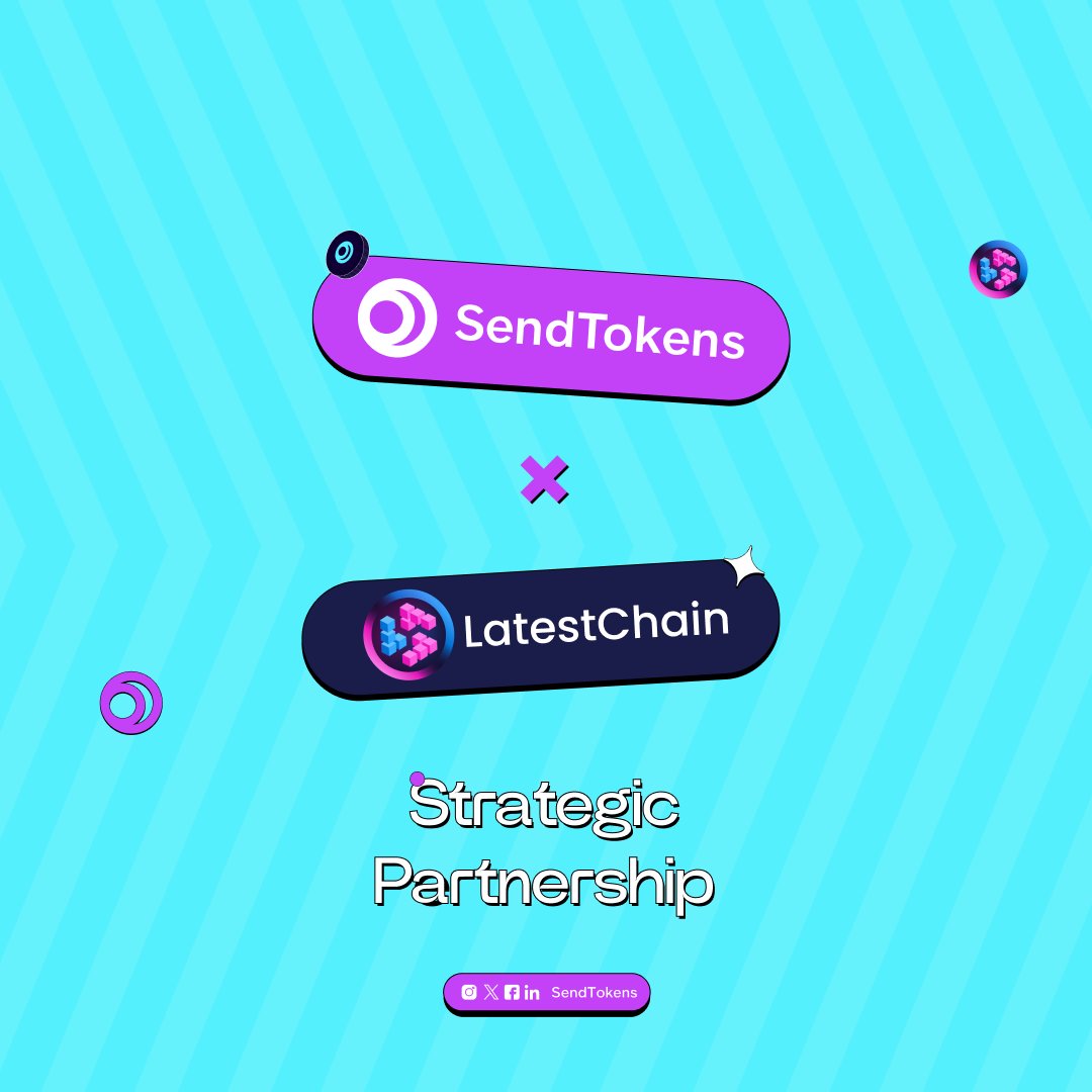 sendtokens's tweet image. 🚨 Exciting  News: SendTokens &amp;amp; Latestchain Join Forces!

We're thrilled to announce a partnership with @latestchain, a state-of-the-art Layer 1 blockchain network designed for high-performance capabilities, secure infrastructure, and constant innovation! ⚡️ (1/2)