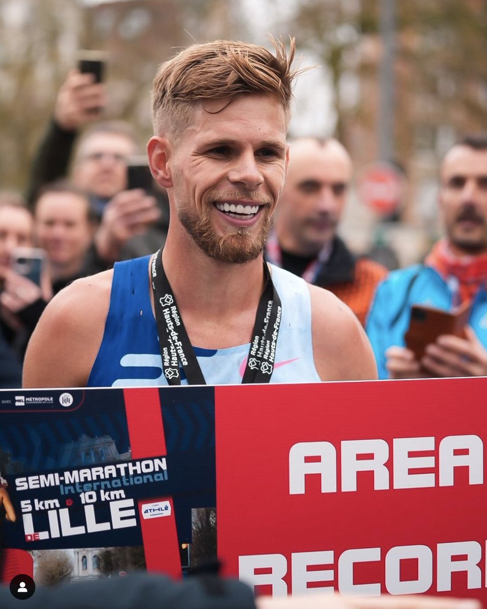 Félicitations à notre Insepien @jimmy_gressier qui a remporté les 10 km de Lille en 27’07’’ ce dimanche ! Il devient le nouveau recordman d'Europe du 10km ✨🇫🇷 📸 : @wk_vision