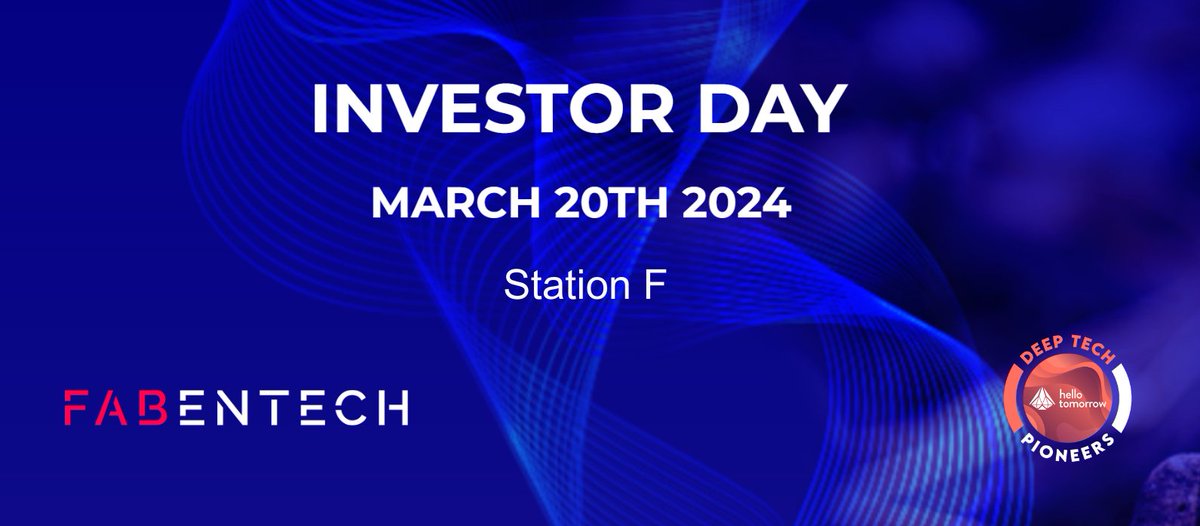 Fabentech invites prospective partners to engage on Investor Day, March, 20th!

Sébastien IVA, Fabentech CEO, will be present : this is the opportunity to discover more about Fabentech’s ambitious vision, products and cutting-edge technology.