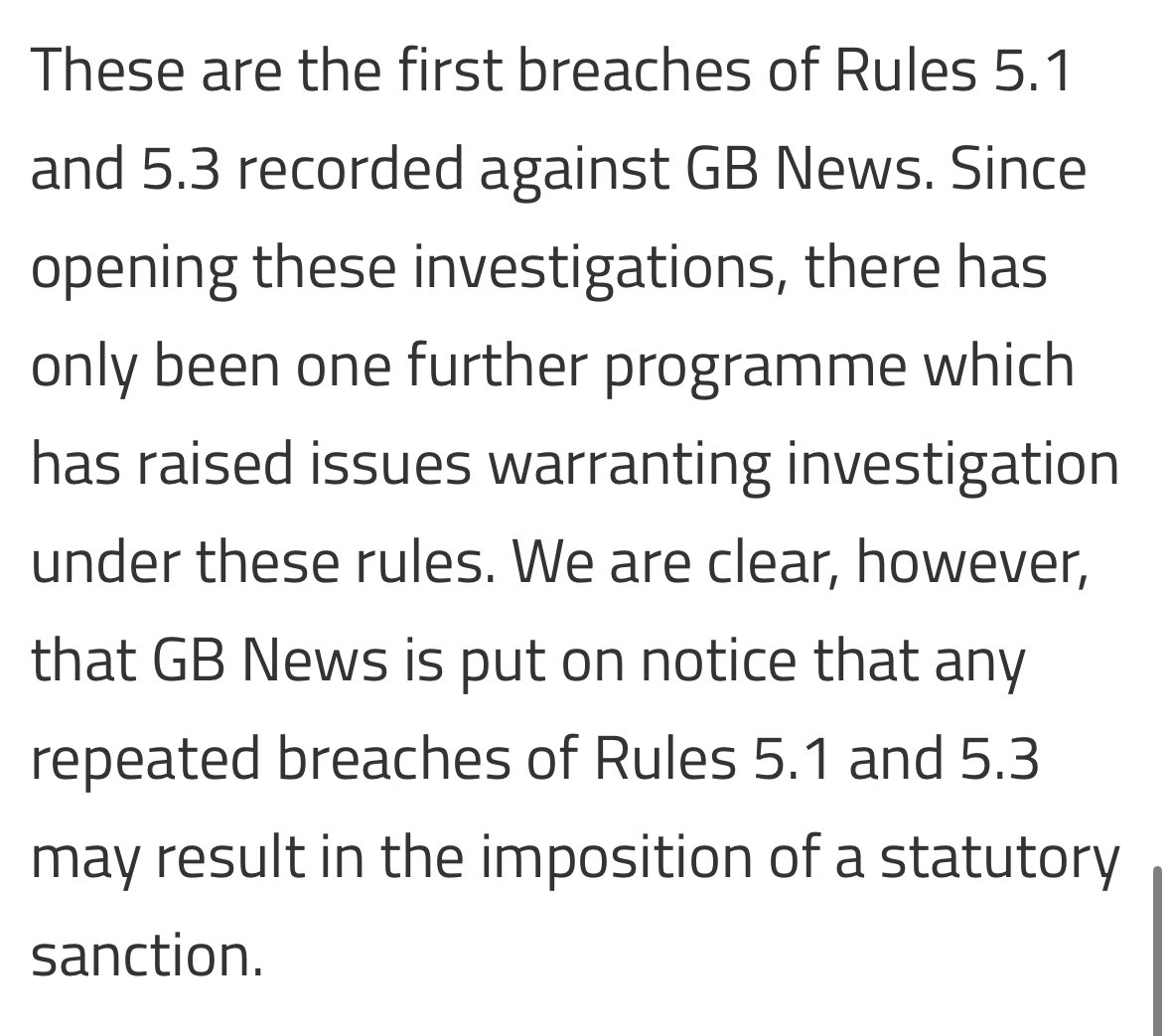 Ofcom finds five GB News programmes breached their impartiality rules by using Conservative MPs as newsreaders. Their punishment? Another stern letter warning they might act against them in the future