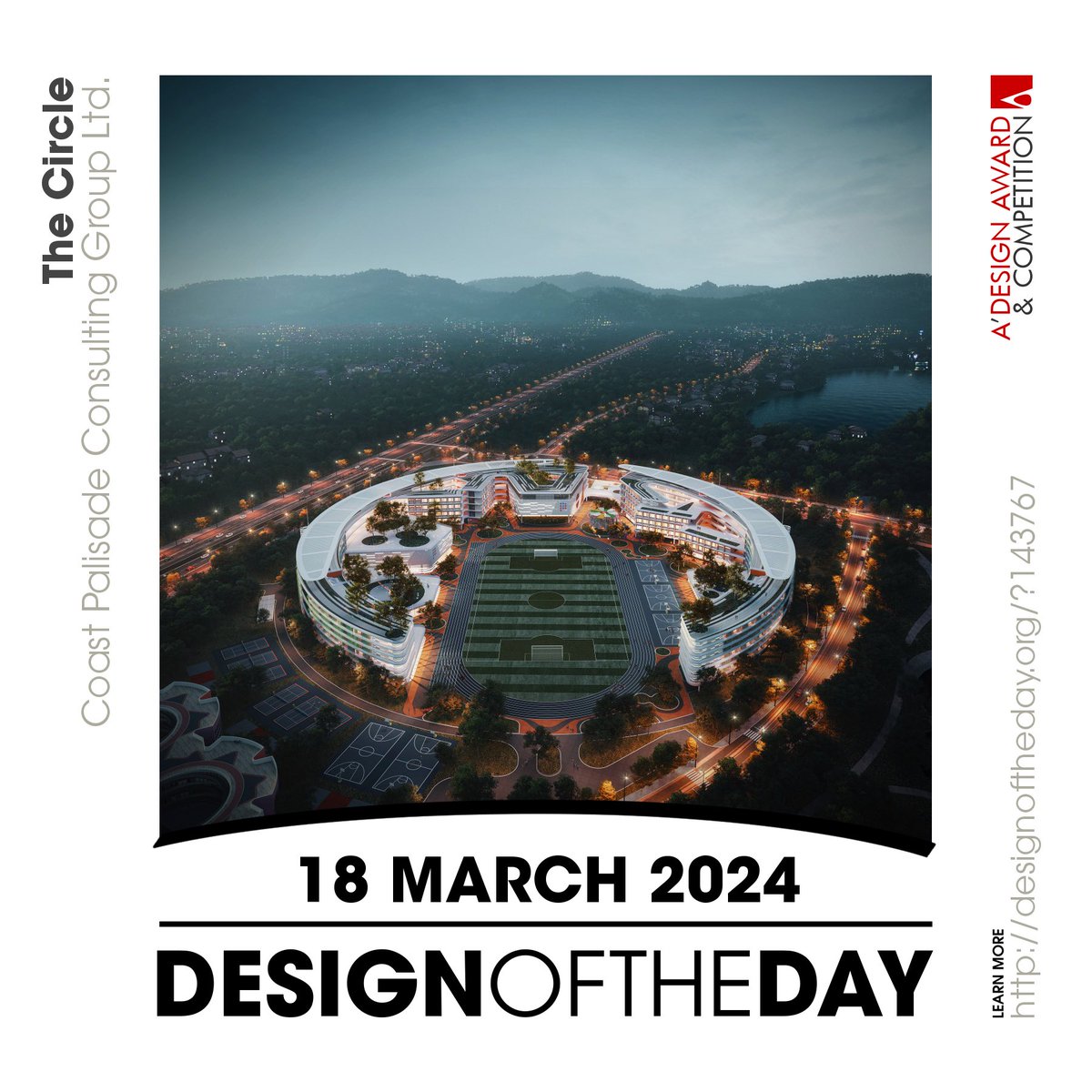 Congrats to Coast Palisade Consulting Group Ltd., the creator behind the Design of the Day of 18 March 2024 - The Circle Xinqiao Expatriate Children School. Check out this great work now. We are currently featuring it at designoftheday.org/?143767 #adesignaward #adesigncompetition…