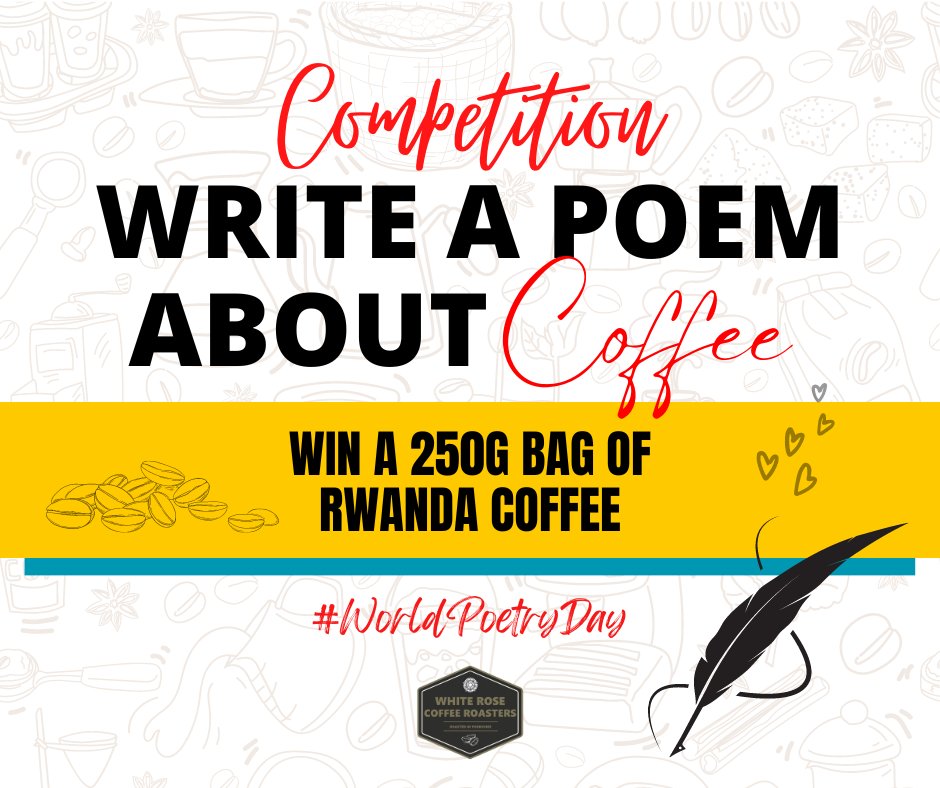 🫶 COMPETITION TIME | To celebrate #WorldPoetryDay we want YOU to write a poem about coffee
🎖️ We will pick ONE random winner who will win 250g of Rwanda Coffee!
⏰ Competition ends Sat 23rd March at midnight
🍀 Good luck!
#competition #competitions #competitionuk #coffee