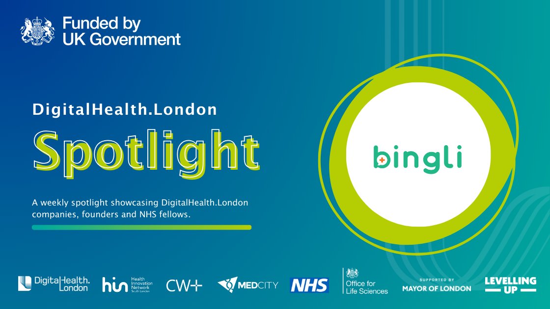 It's time to shine the #DHLSpotlight! 🌟 Every week, we shine a spotlight on one (or more) of our companies, founders, or NHS fellows. Today we are excited to feature our current #DHLAccelerator company Bingli. Find out more: digitalhealth.london/digitalhealth-…