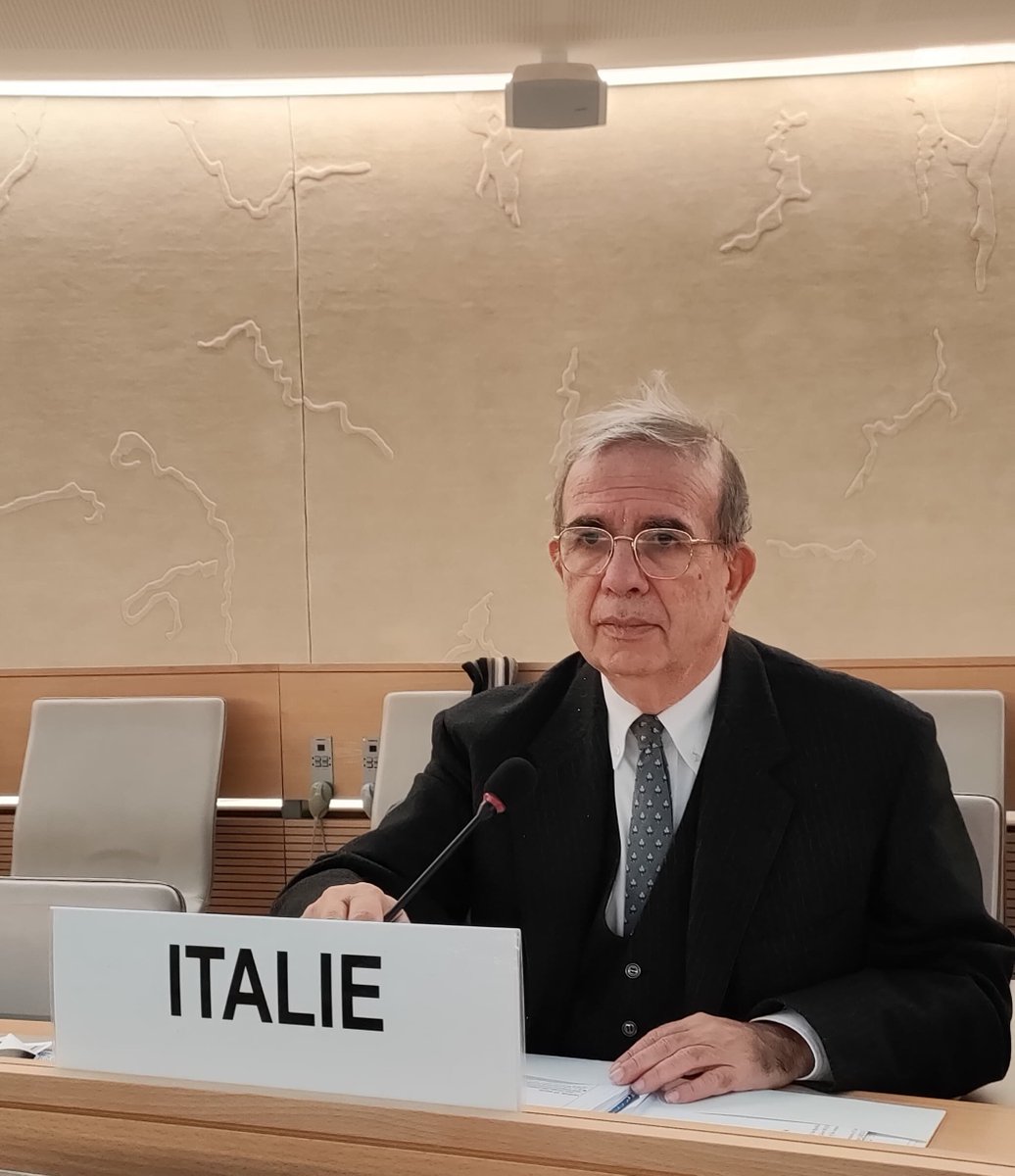 #HRC55 | Rapporto🇺🇳 #Iran: '🇮🇹 preoccupata per gravi violazioni dei #DirittiUmani durante recenti proteste, con uso sproporzionato della forza, discriminazione istituzionale contro donne & ragazze e impatto sulle minoranze', 🇮🇹 Amb. Grassi oggi al #ConsiglioDirittiUmani