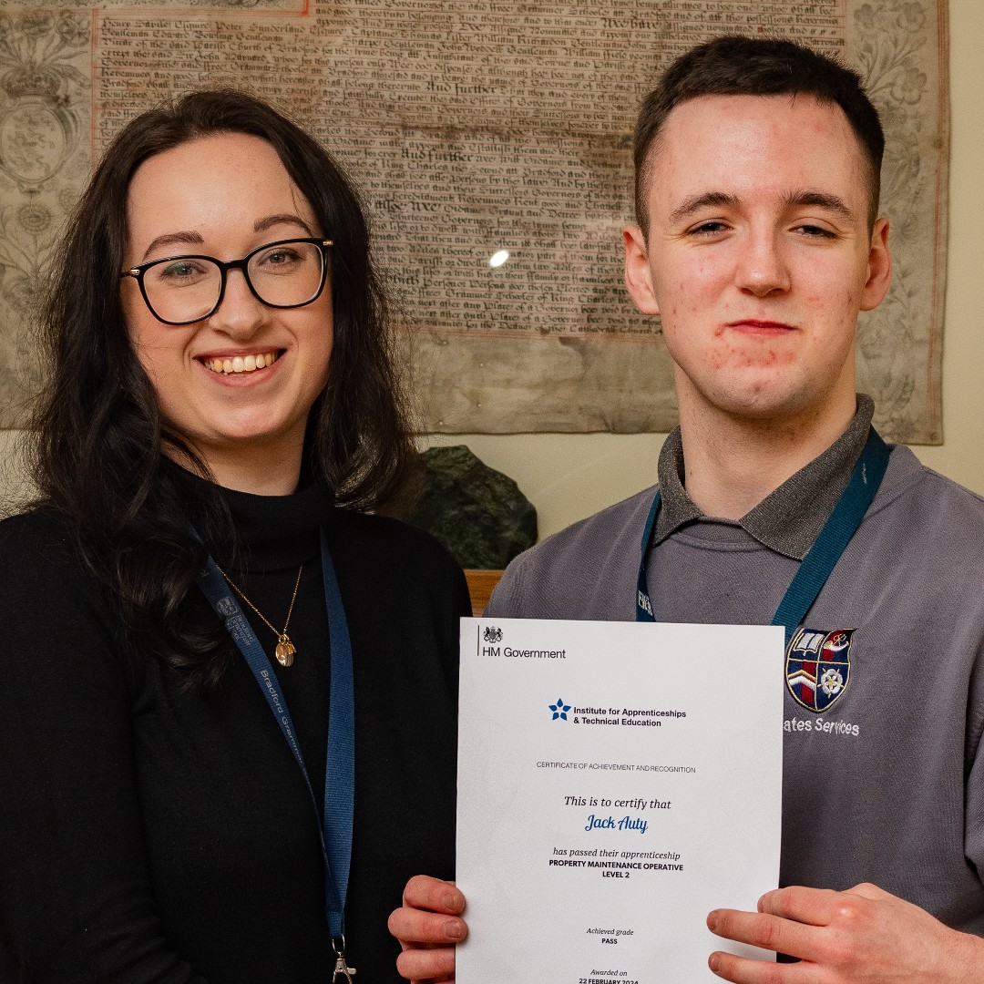 Bradford Grammar (@bradfordgrammar) on Twitter photo π Let's give a big round of applause to Jack from <a href="/BgsEstates/">BGS Estates</a> on passing his Property Maintenance Operative apprenticeship! π₯³π Ashley, his line manager, is bursting with pride and knows that all the hard work has truly paid off. Congrats, Jack! π #BGSfamily π Let's give a big round of applause to Jack from <a href="/BgsEstates/">BGS Estates</a> on passing his Property Maintenance Operative apprenticeship! π₯³π Ashley, his line manager, is bursting with pride and knows that all the hard work has truly paid off. Congrats, Jack! π #BGSfamily