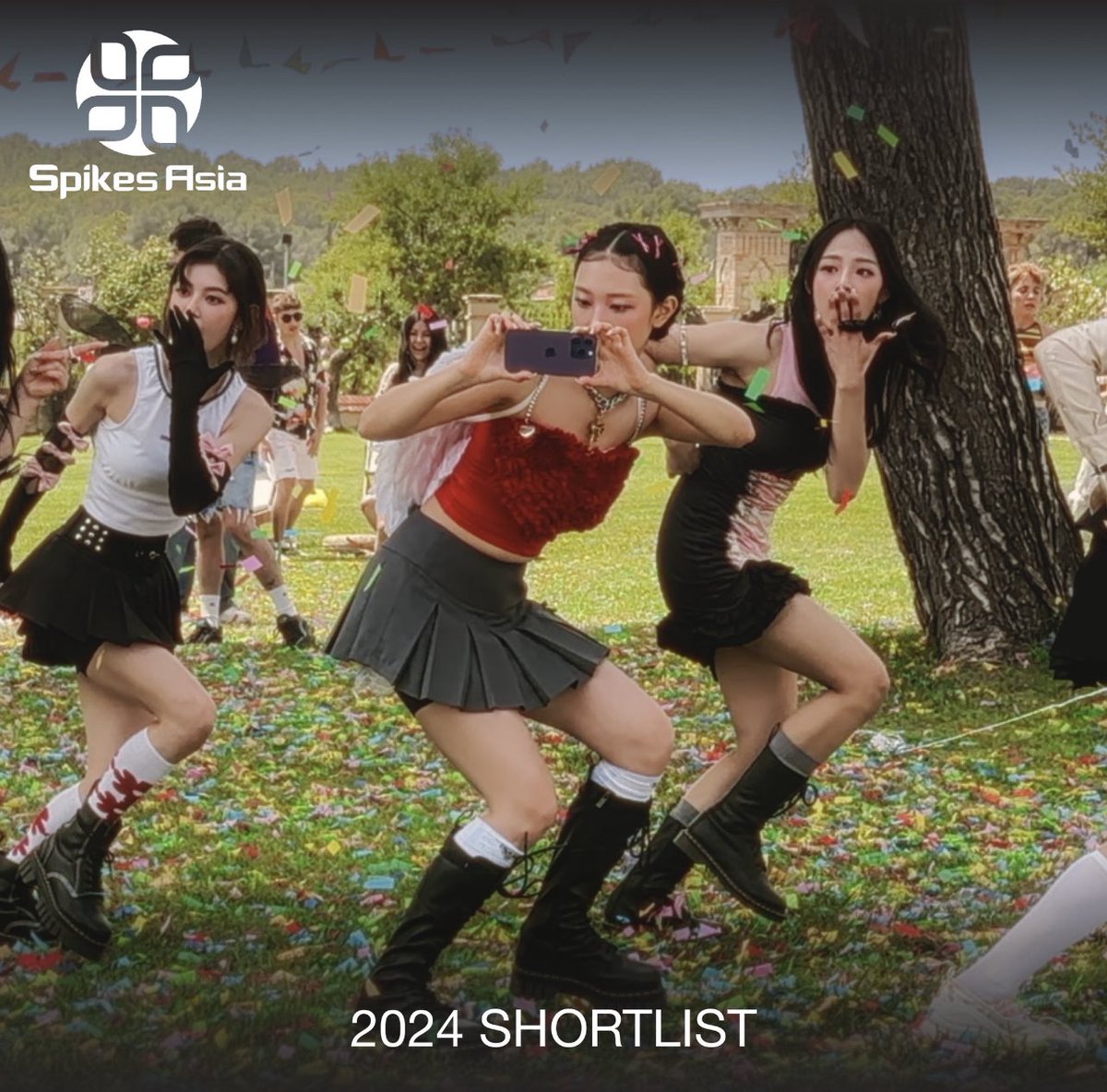 [🏆] @NewJeans_ADOR also made the Shortlist in multiple categories at the #SpikesAsia2024 Awards, alongside being named a ‘Bronze Winner’ for their ‘ETA’ Music Video

‘Cola-Cola Massita with #NewJeans’ 
Category: Partnerships in Talent / Brand or Product Integration into Music…