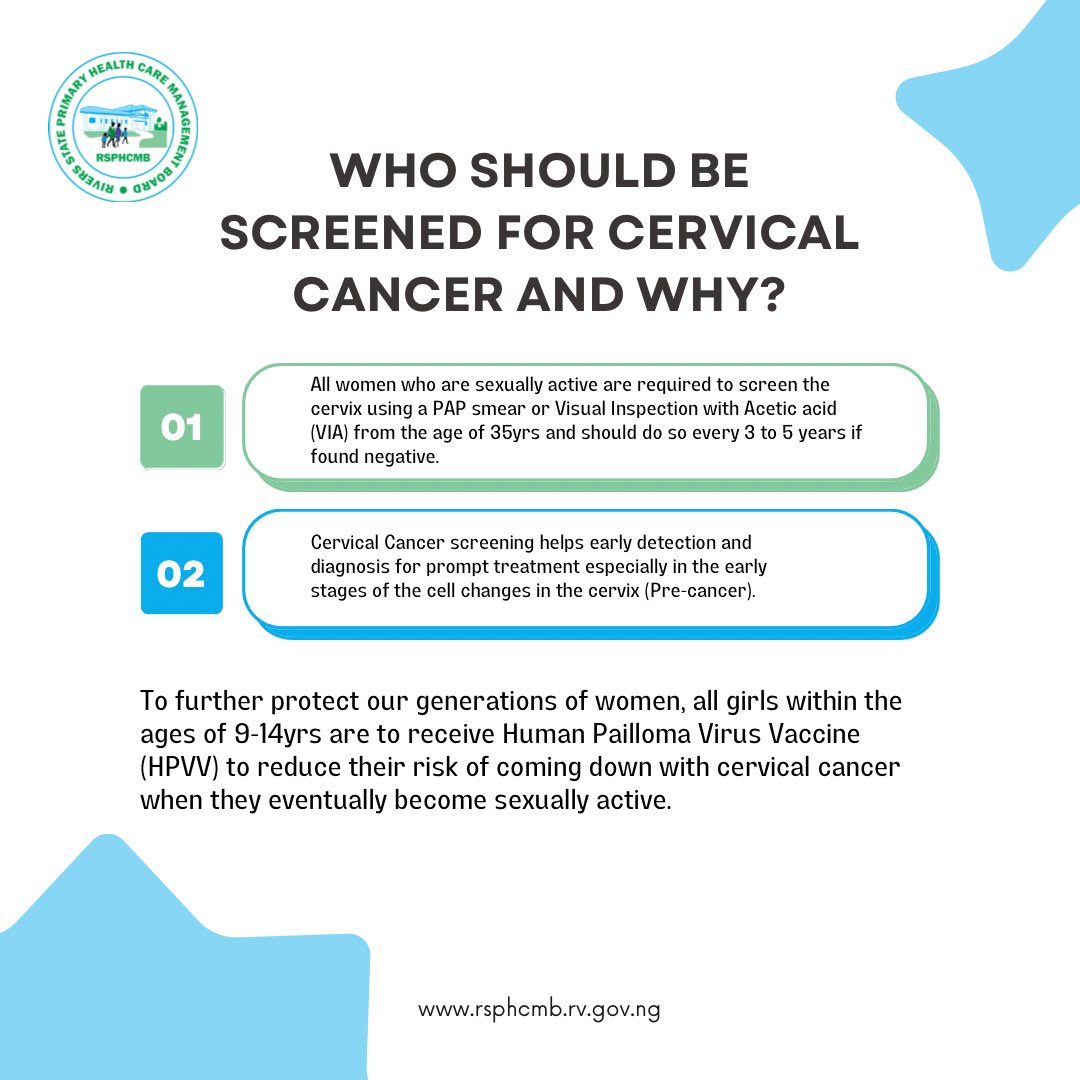 rivers_phcmb's tweet photo. Here are some key points to note about Human Pappiloma Virus (HPV) and cervical cancer. 

Share to spread awareness and save lives.

 #HPVAwareness #CervicalCancerPrevention https://t.co/hLpLCulCeE