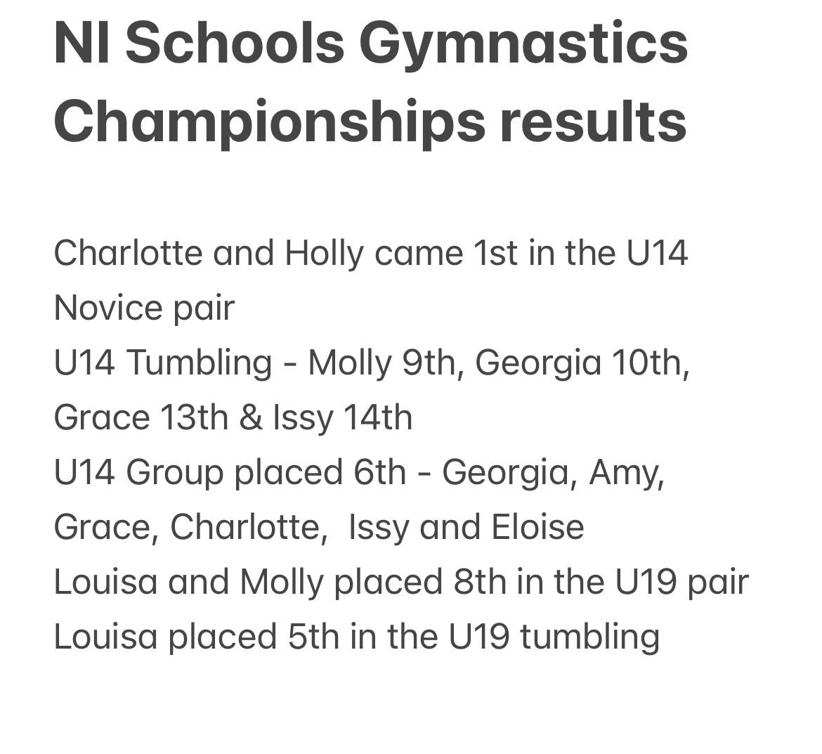 Northern Ireland Schools Gymnastics Championships. Yesterday saw BHS Gymnastics attend their first ever competition. The girls performed so well, and we had some amazing results!🔵🔴🤸‍♂️🤸‍♂️