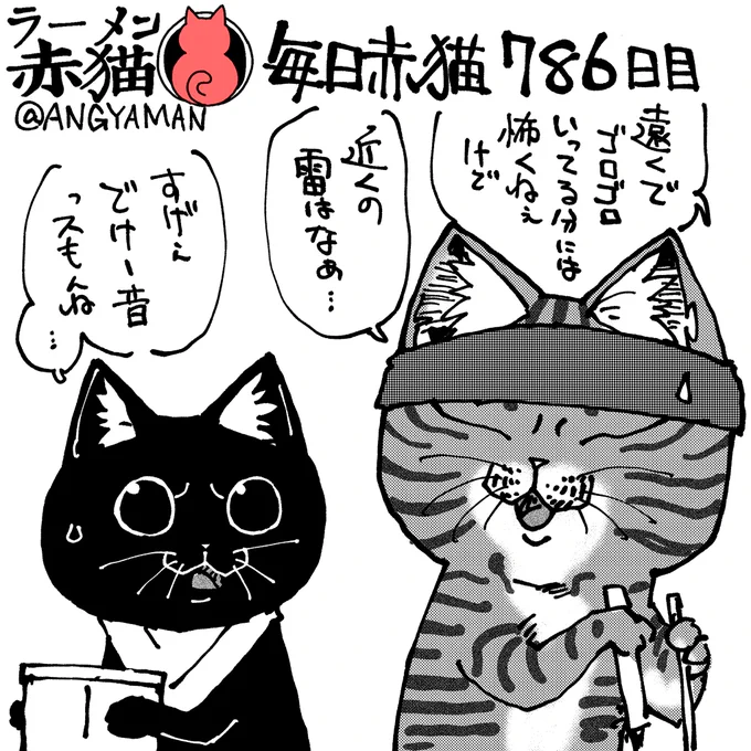 雷好きな猫なんていないっスよね#ラーメン赤猫 #ジャンププラス93話  