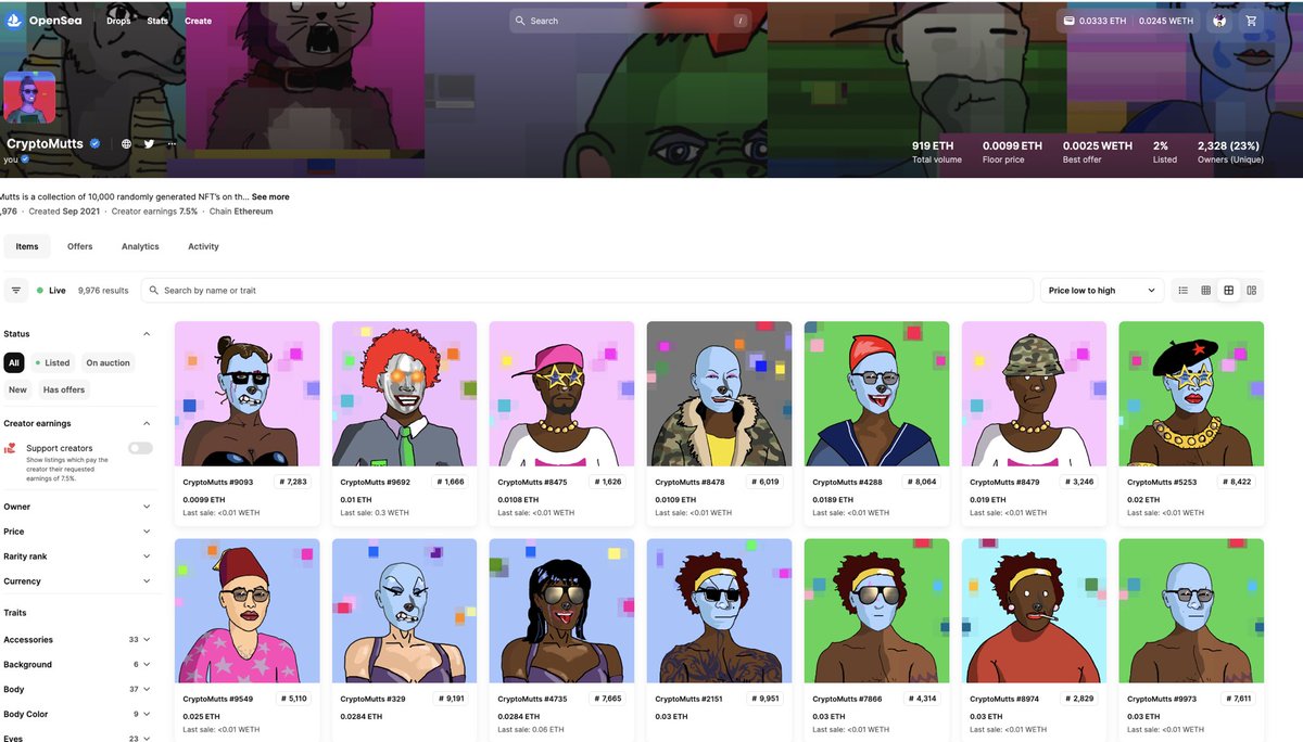 "Shitcoin'' is a popular term used to describe a cryptocurrency with no value or purpose, such as meme tokens and scams. Does ANY CRYPTOCURRENCY HAVE A VALUE OR PURPOSE?!?! Yo! Let’s turn this shit into a shitcoin! opensea.io/account?search… #cryptomutts