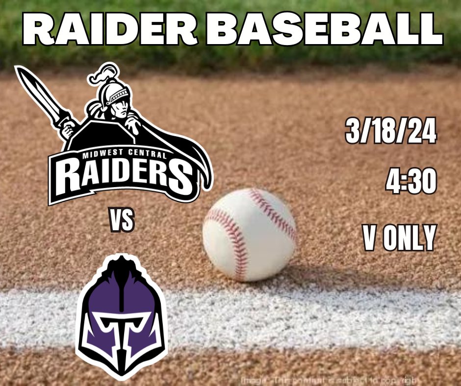 The Raiders open their varsity season today with a home game vs El Paso-Gridley.  First pitch is set for 4:30.  Good Luck Raiders!