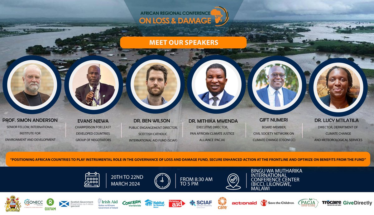 PACJA1's tweet photo. 🇲🇼The 3rd African Regional Conference on #LossandDamage convening in Malawi is on. From framing the agenda at #COP7 to strengthening engagement with #UNFCCC committees, we're facilitating rich discussions. Don't miss out!
Register now: https://t.co/htRsyVjr85 #LandDConf2024 https://t.co/J8aqD6Uv3s