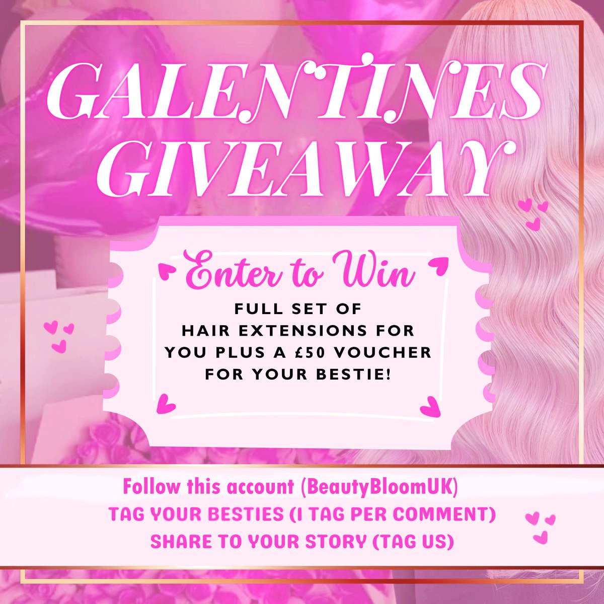 BeautyBloomUK's tweet photo. Giveaway! 🩷 Follow our account, like this post, share with a friend and comment when you are done! 💇‍♀️
#giveaway #BeautyBloom #hairsalon #hairsalonBirmingham #specialoffer https://t.co/WJlh7SMi5W