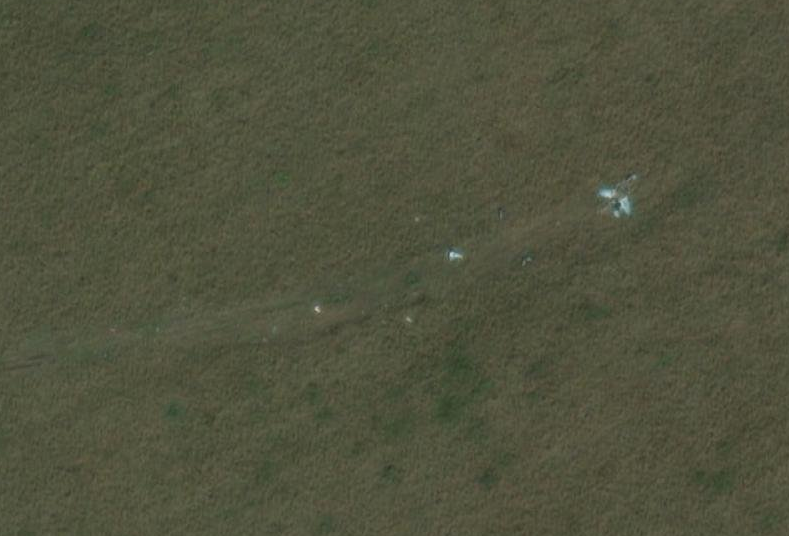 Someone noticed a shot down plane near Svatove (49.35887, 38.03480) on satellite imagery. Most likely this is a russian Su-34, s/d around 02-06 oct 2022. This is not a previously known loss, so should be added to lists.
Attached image is Maxar WV03 from 2023-09-06