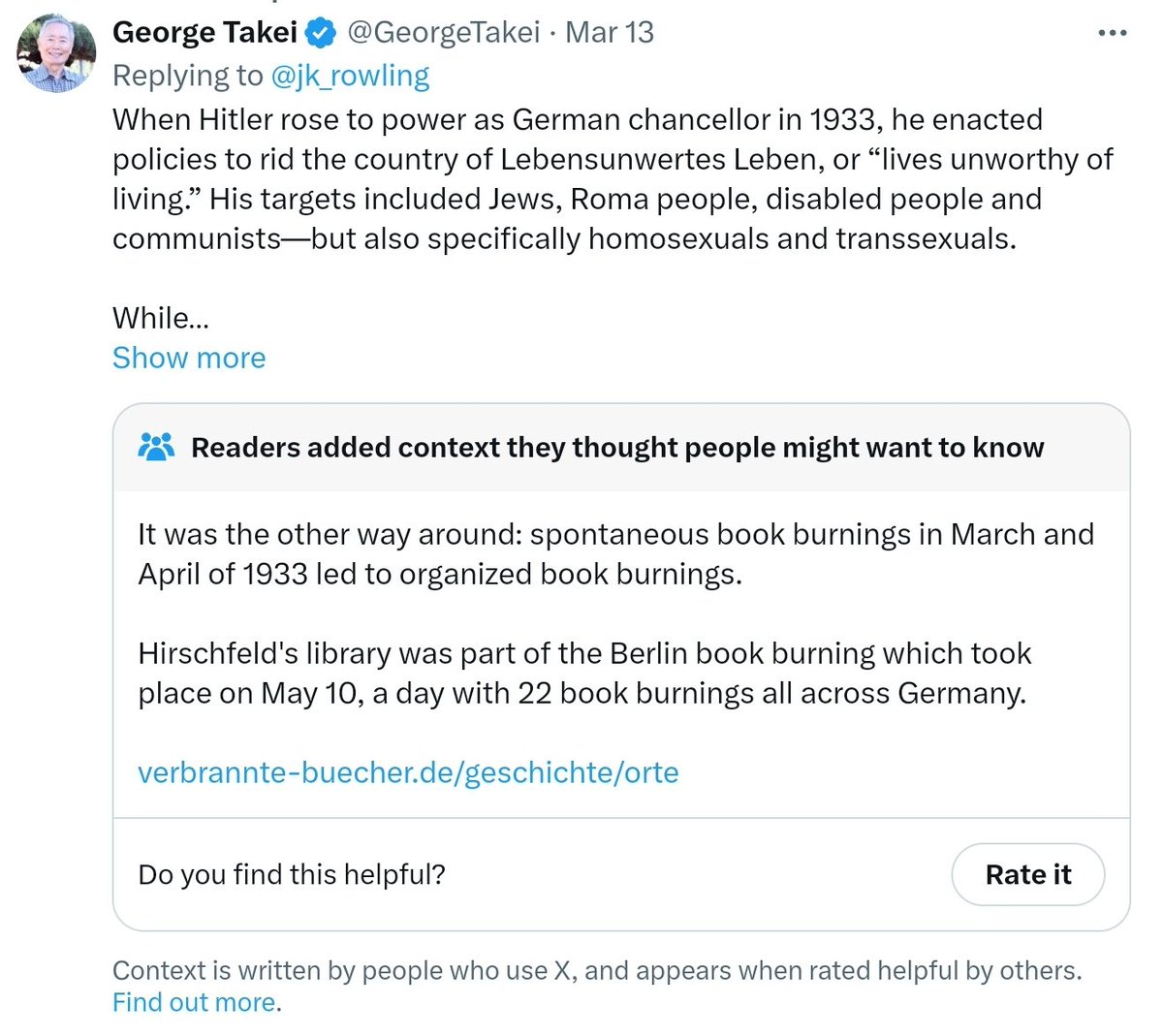 This TikTok vid is based on already disproven 'false facts.' It deserves a Community Note like the one @GeorgeTakei got for his similar falsehoods the other day. Dora Richter did not die during the looting of May 6, 1933 and there is no evidence that he did as claimed here.…