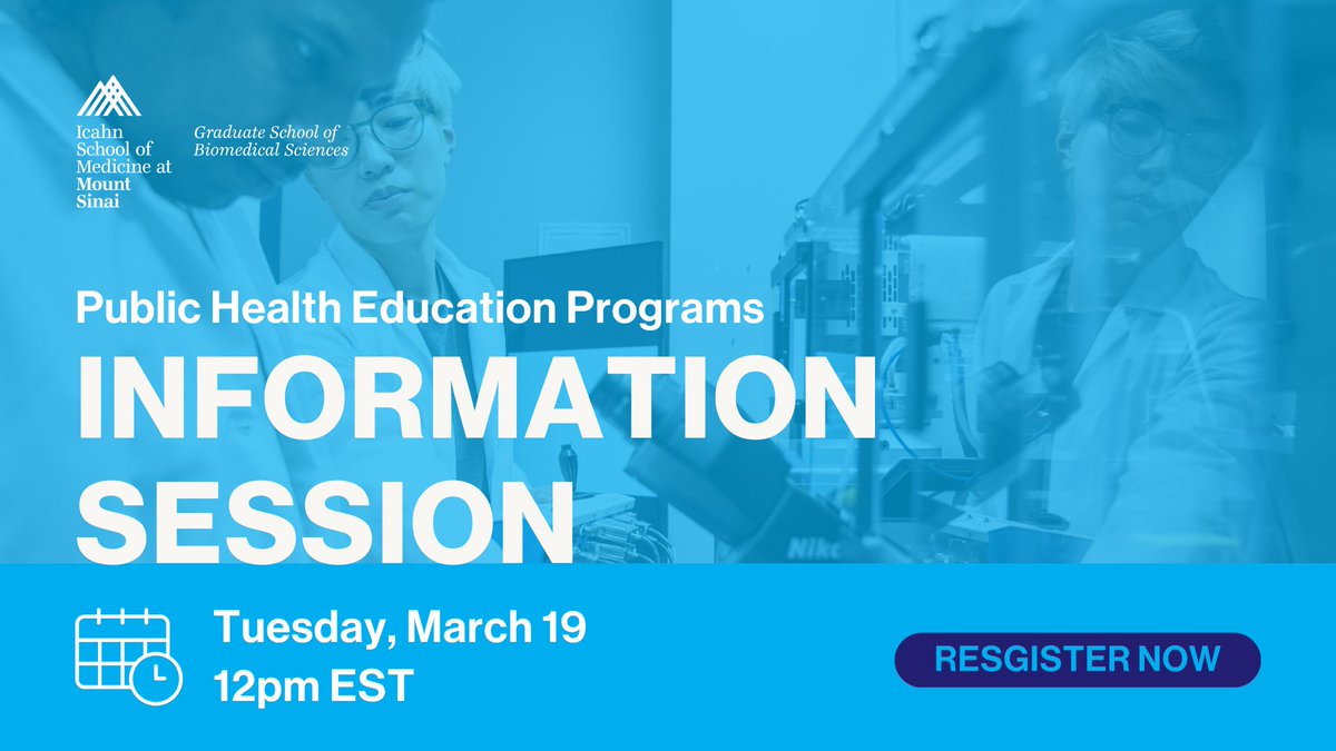 With a Master's of Public Health from The Master of Public Health program offers a collaborative learning environment to prepare you to make an impact on global health issues. Learn more at our next information session tomorrow, March 19 at 12pm: mshs.co/3KwLbml